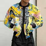 Graffiti Bomber Jacket Men's Autumn and Winter Jacket Men's Jacket