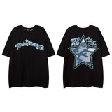 Men T Shirt Letter Short Sleeve T-shirt Harajuku Country Fashion Brand Summer Couple