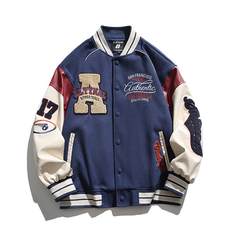 Varsity Jacket Vintage Spring and Autumn Baseball Jacket Men