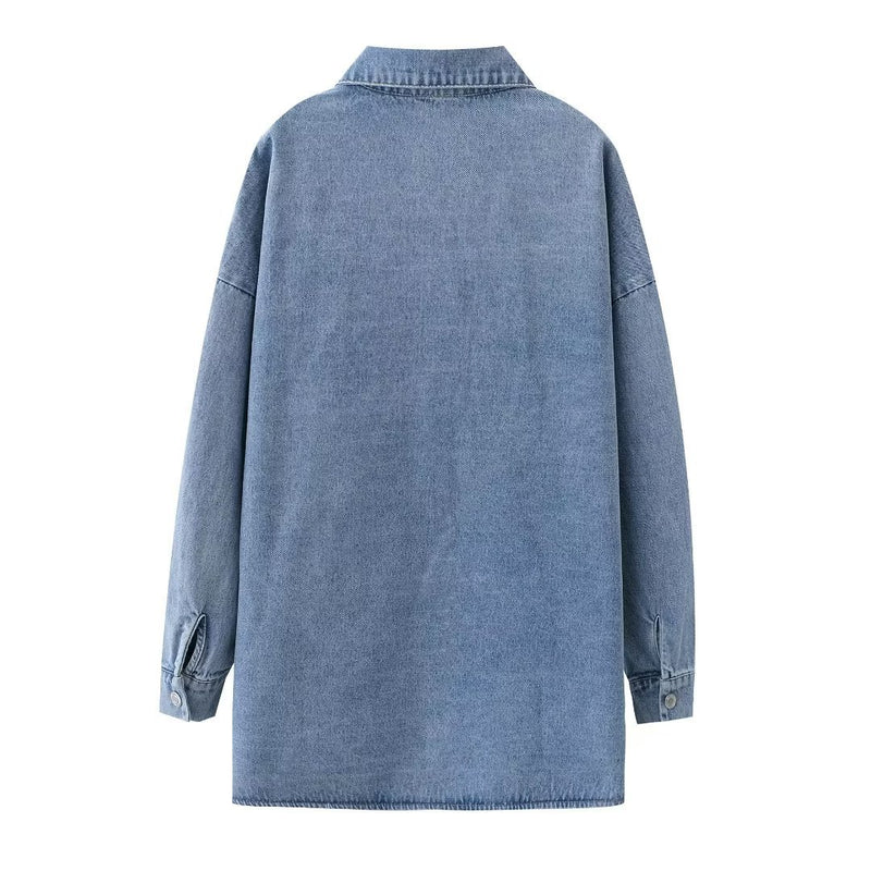 Women T-Shirt Women's Top Denim Shirt Jacket
