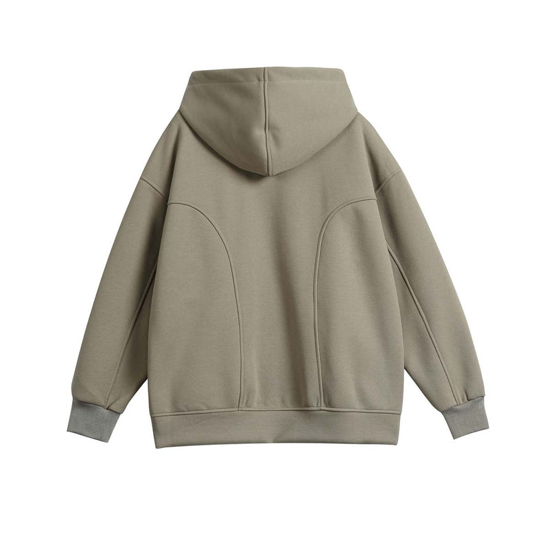 Unisex Jacket Autumn Plain Hooded Casual Sweatshirt
