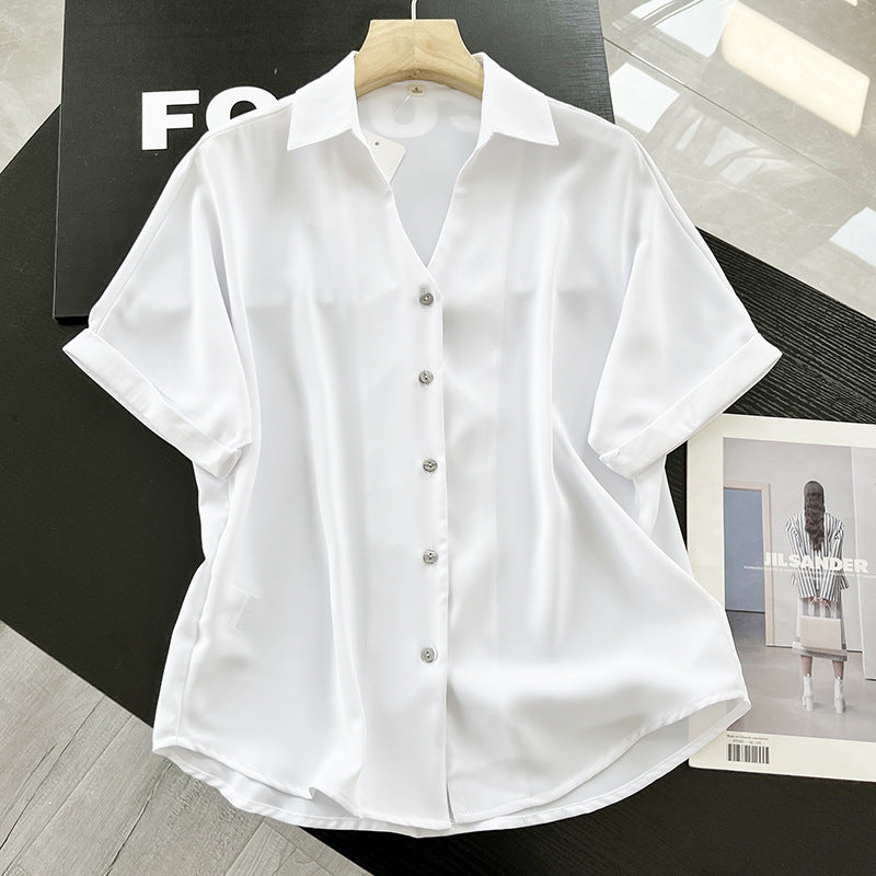 Women T-Shirt Short Sleeve Women's Design Summer V-neck Loose Shirt