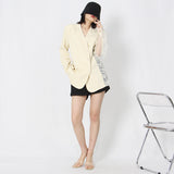 Frankie Shop Hourglass Blazer Autumn Fashion Splicing Coat