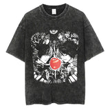 Harajuku Vintage Washed T Shirts Death Note Anime