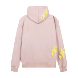 Men Fleece Lined Hoodie English Letter Hooded Sweater Men's Loose Hooded Cardigan Autumn and Winter