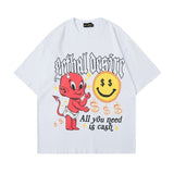 Men T Shirt Hip Hop Retro Short Sleeve T-shirt Men and Women Casual