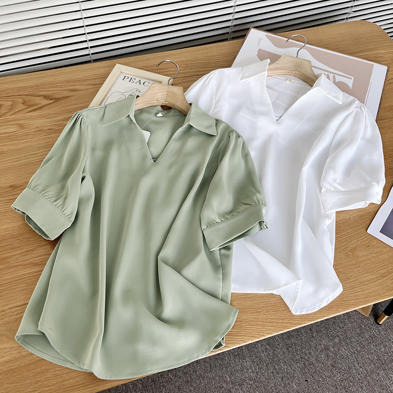 Women T-Shirt Summer Short Sleeve Sense of Design Shirt Top Women's Loose