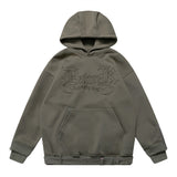 Men Fleece Lined Hoodie Embroidered Hoodie Long Sleeve Sports Hoodie Winter