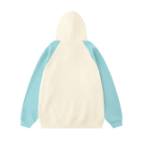 Men Hoodie Stitching Raglan Sleeve Loose Casual Hoodie Spring and Autumn