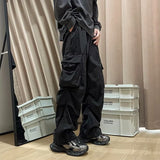 Men Sweatpants Overalls Men's Autumn Wide Leg Parachute Soldier Pants Loose