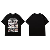 Men T Shirt Sweet Cool Abstract Oil Painting Print Short Sleeve T-shirt Loose