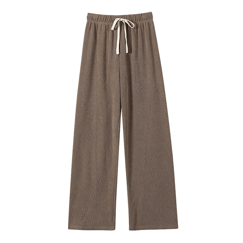 Palazzo Pants Women's Cotton Velvet Wide-Leg Pants Autumn and Winter Loose Lazy Casual