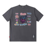 Men T Shirt Short Sleeve Summer Loose I Retro High Street Men and Women Couple