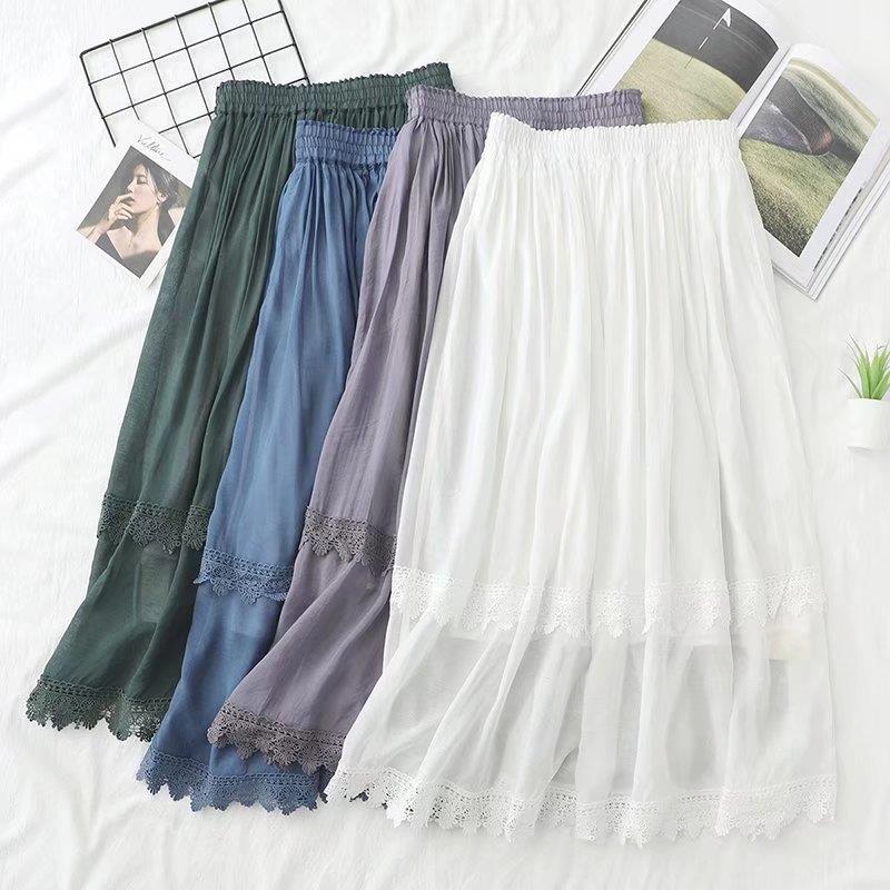 Women Skirt Women's Spring Clothing Long Dress Stitching Skirt