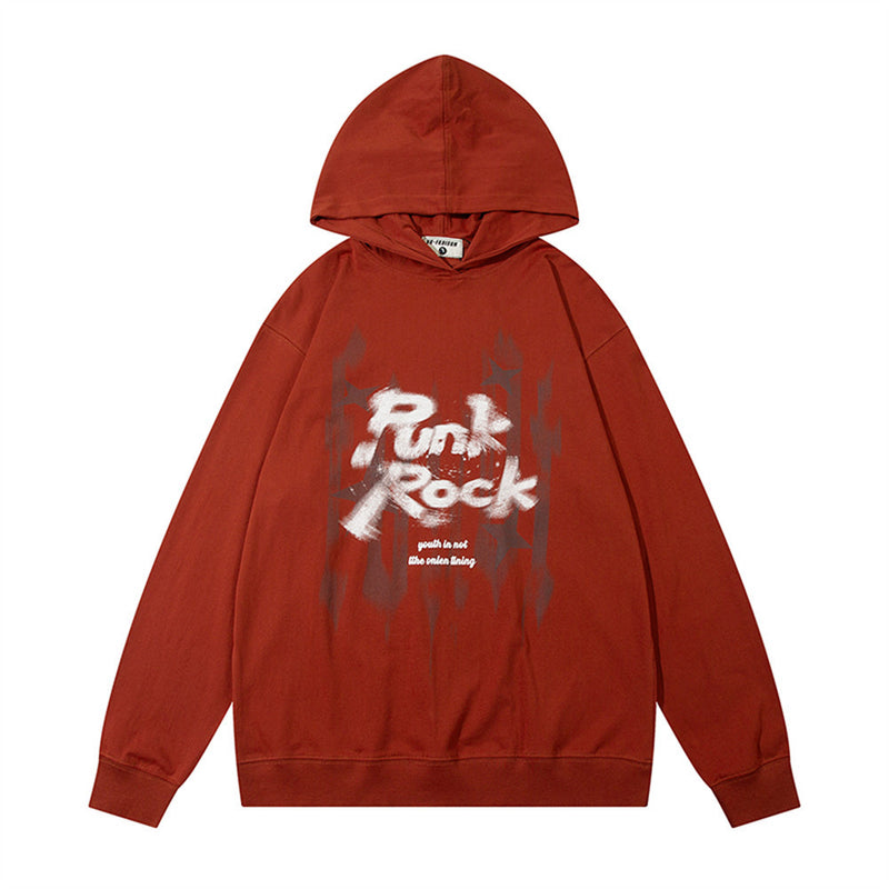 Men Hoodie Graffiti Letter Hooded Sweater Men's Hip Hop Loose Leisure Pullover Hoodie Spring and Autumn