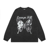 Men Long Sleeve Shirt Long Sleeve Couple T-shirt Men and Women Hiphop Hip Hop Loose All-Match