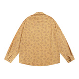 Men Long Sleeved T Shirt Floral Shirt Men Spring and Autumn Leisure Loose Retro