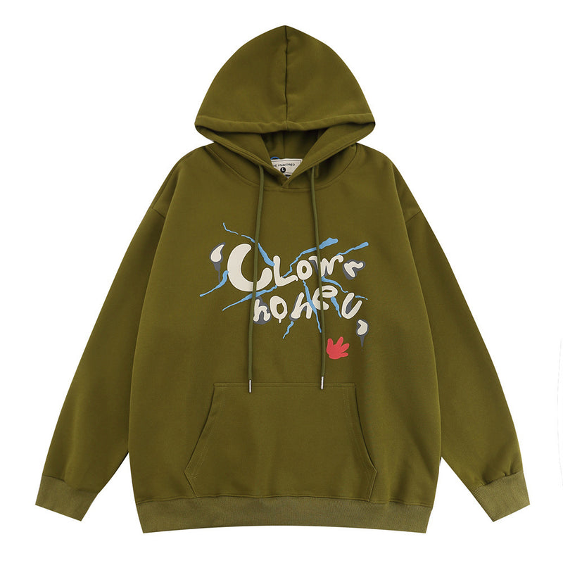 Men Hoodie Fun Cartoon Printed Hoodie