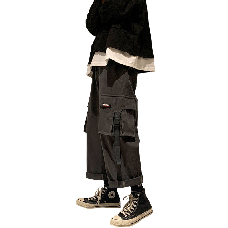 Men Sweatpants Casual Pants Fashion Brand Workwear Wide Leg Pants