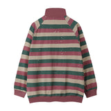 Men Hoodie Striped Stand Collar Zipper Coat Men and Women Letters