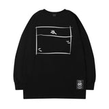 Men Long Sleeve Shirt Personality round Neck Long Sleeve T-shirt Men and Women Couple