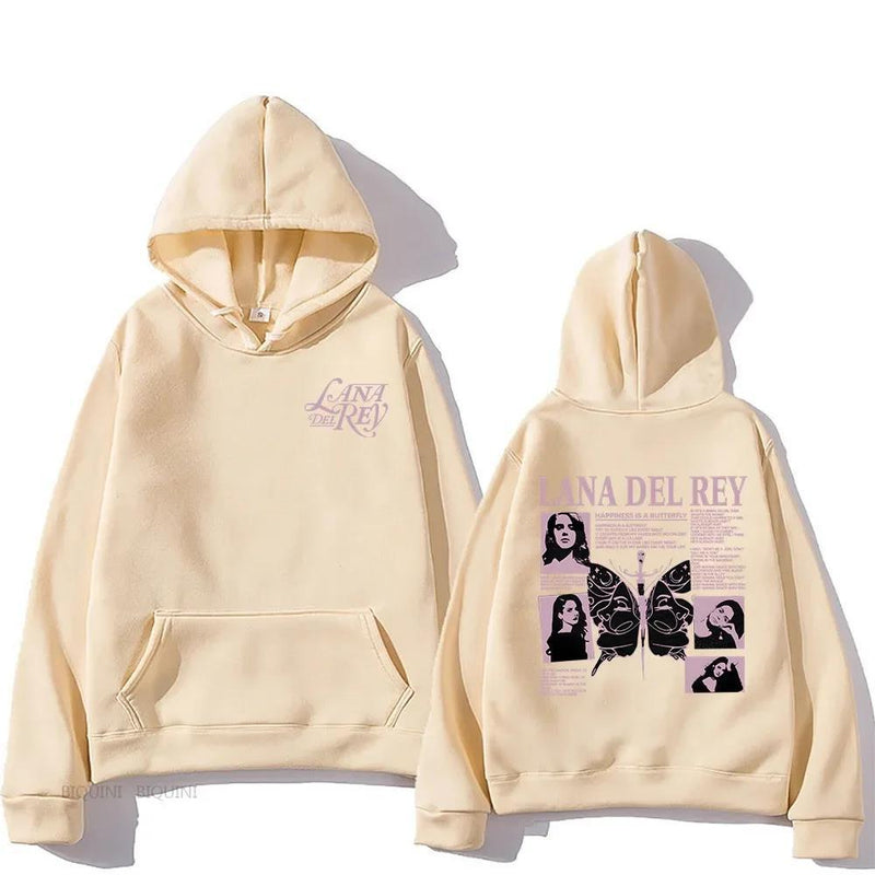 Lana Del Rey Hoodie Singer Graphic Print Sweatshirt Cotton