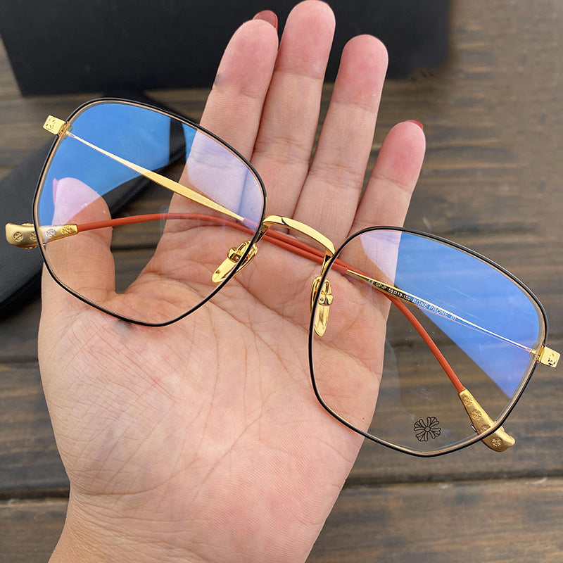 CHH Chrome Hearts Glasses Double beam glasses frame Versatile titanium frame Ultra light myopia glasses frame