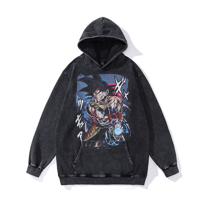 Unisex Vintage Hoodie Cartoon Print