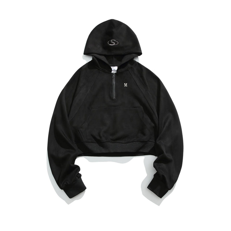 Unisex Sweatshirt Autumn Embroidery Half Zipper Sweater
