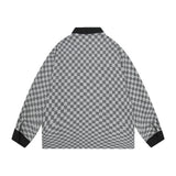 Men Long Sleeved T Shirt Contrast Color Long Sleeves Shirt Spring and Autumn High Street Loose Turn Button Shirt