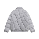 Men Cotton Mixed Jacket Coat Irregular Men Winter Embroidery Loose Cotton Jacket Coat