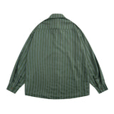 Men Long Sleeved T Shirt Long Sleeve Vertical Striped Shirt Men's Casual High Street Loose Shirt