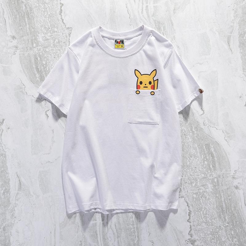 Bathing Ape T Shirt Summer Casual Cartoon Anime Pullover Short Sleeve Round Neck T-shirt