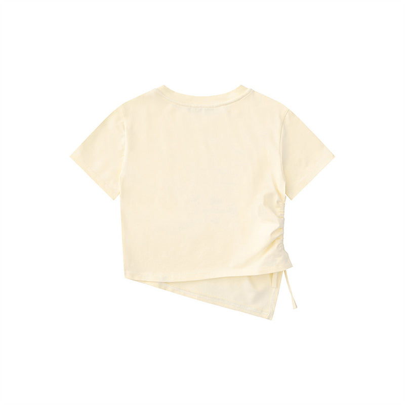 Women T-shirt Short-Sleeved T-shirt Girls' Summer Five-Pointed Star Kitten Print