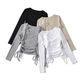 Women T-Shirt Bottoming Shirt Women's Stretch T-shirt Top