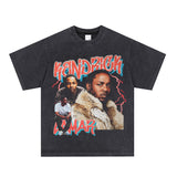 Kendrick Lamar T Shirts Cotton Hip Hop Rap Loose Short Sleeves