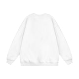 Men Hoodie round Neck Sweater Men's Cartoon Print Top Hip Hop Loose Long Sleeve Pullover Loose