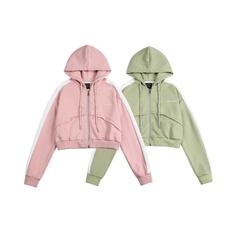 Unisex Jacket Autumn Short Hooded Casual Sweatshirt