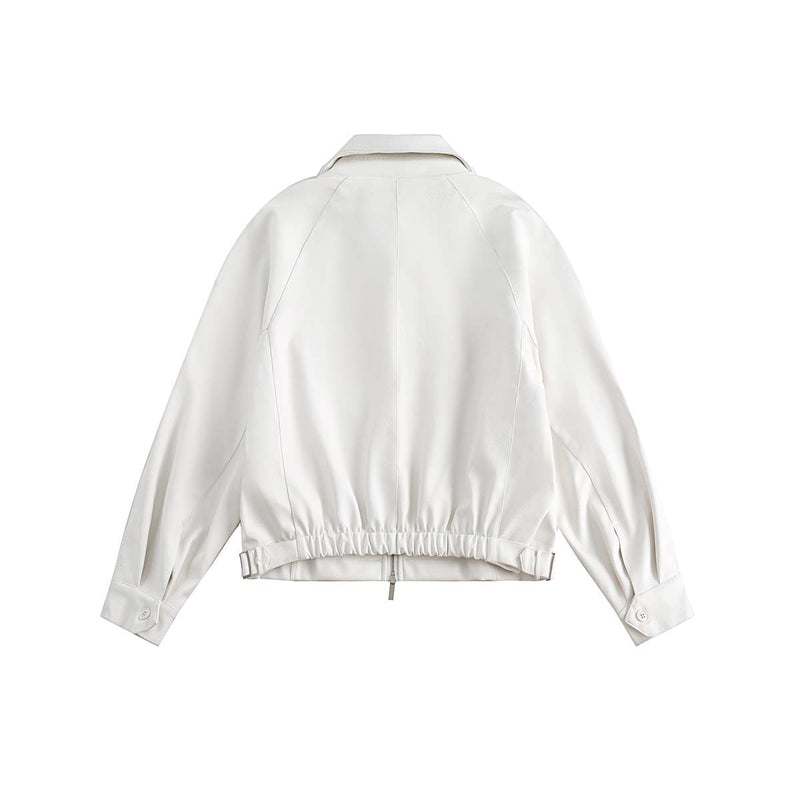 Unisex Jacket Autumn Vintage Wax Oil Leather Coat Women's Clothing
