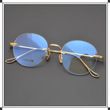 CHH Chrome Hearts Glasses Ultra Light Frameless Pure Titanium Simple Myopia Glasses Frame