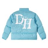 Men Cotton Mixed Jacket Coat Letter Printed Cotton-Padded Jacket Male Loose Casual Warm Cotton Coat