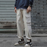 Men Sweatpants Fashion Brand Loose Tappered Fried Street Casual Trousers