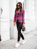 Plaid Trench Coat Fashionable Printed Plaid Small Suit Jacket