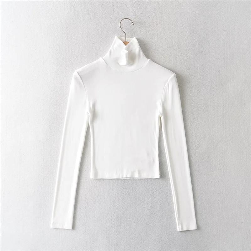 Women T-Shirt Spring and Autumn Women's Slim-Fit Short Long Sleeve T-shirt Bottoming Shirt
