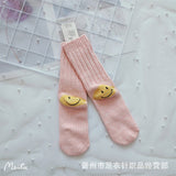 Kapital Sock Heel Smiley Socks Japanese Hiata Hehong Smiley RetroMid-Calf Socks Double Needle Thick Thread