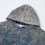 Men Hoodie Tie-Dyed Distressed Washed Hooded Sweater