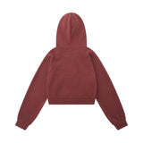 Women Hoodie Letter Cropped Hoodie Loose Long Sleeve Cardigan Jacket