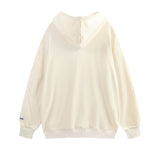 Men Fleece Lined Hoodie Printed Hoodie Autumn Men's Loose Street Long Sleeve Pullover