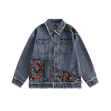 Unisex Jacket Fall Vintage Denim Jacket Women's Clothing