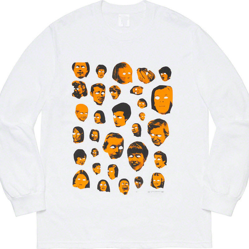 Men T-shirts 19FW FACES TEE printed crew neck cotton long-sleeved T-shirt bottoming shirt
